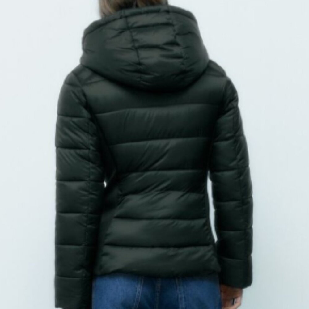 ZARA HOODED QUILTED JACKET - Picture 7 of 9
